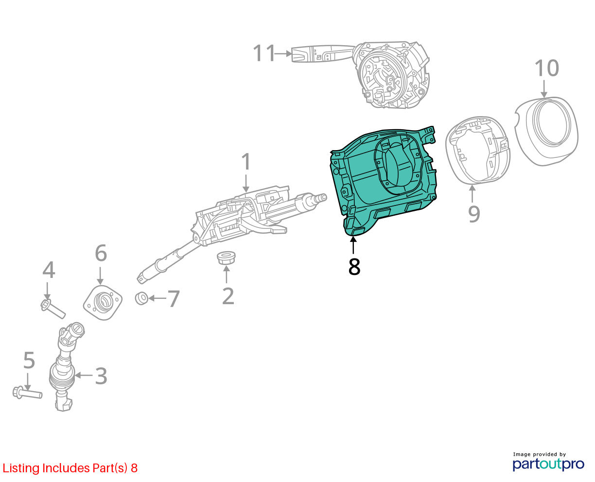 Steering Column Cover Gap Hider 2019-2024 Ram 1500 DT New Style 5YP11TX7AF