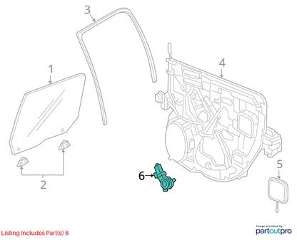 Driver Rear Window Motor 09-18 Ram 1500 10-18 2500 3500 19+ Classic 68045135AB