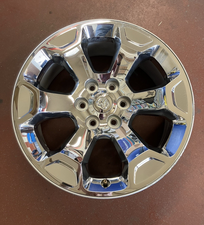 2019-25 Ram 1500 New Style (6 Lug) 6 Spoke 20X9 Chrome Clad Aluminum Wheel.