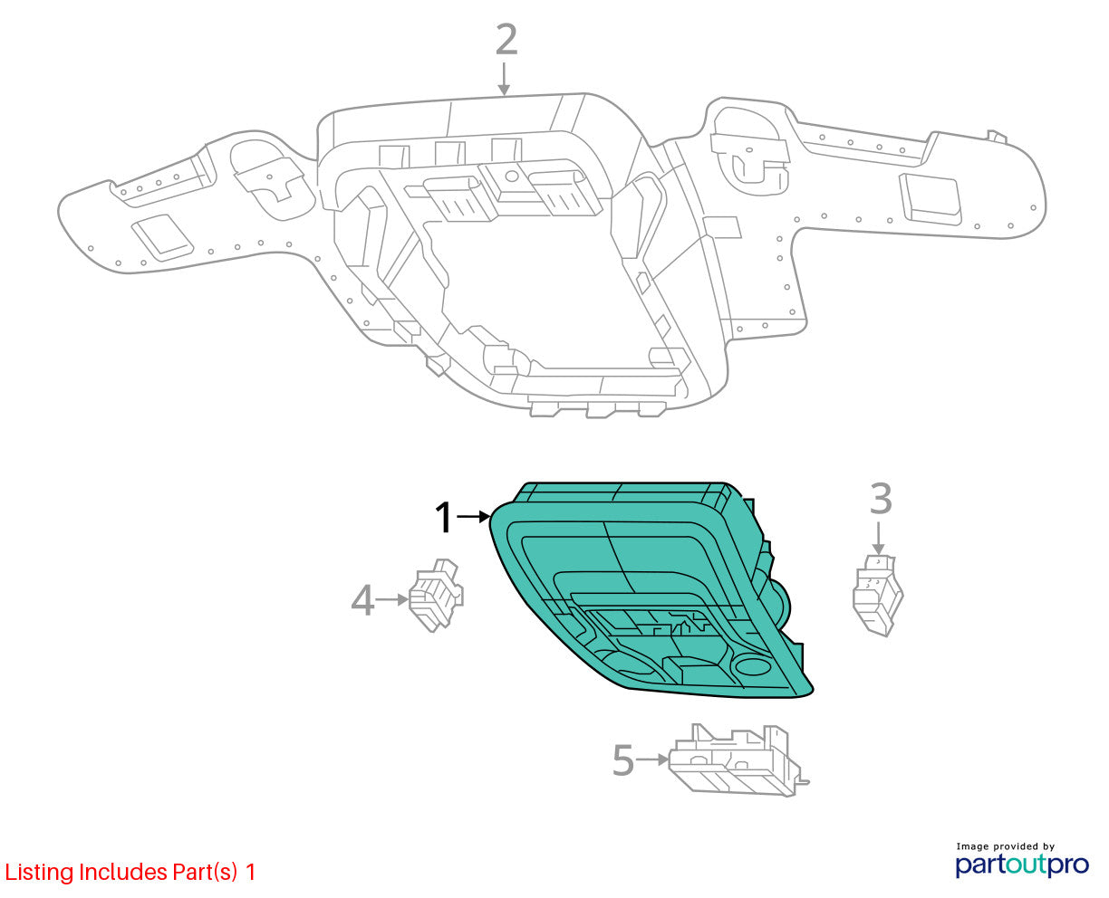 Overhead Console Map Lights 2019-2024 Ram 2500 3500 6EK161L1AF Beige/Black