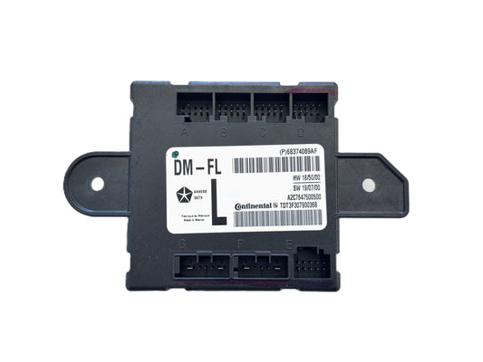 Left Driver Door Module, 2019-2020 Ram 2500 3500 68374089AF Manual Fold