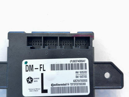 Left Driver Door Module, 2019-2020 Ram 2500 3500 68374089AF Manual Fold
