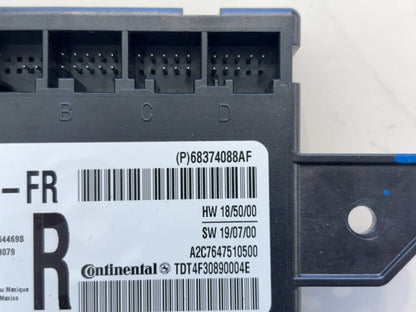 Right Passenger Door Module, 2019-2020 Ram 2500 3500 68374088AF Manual Fold