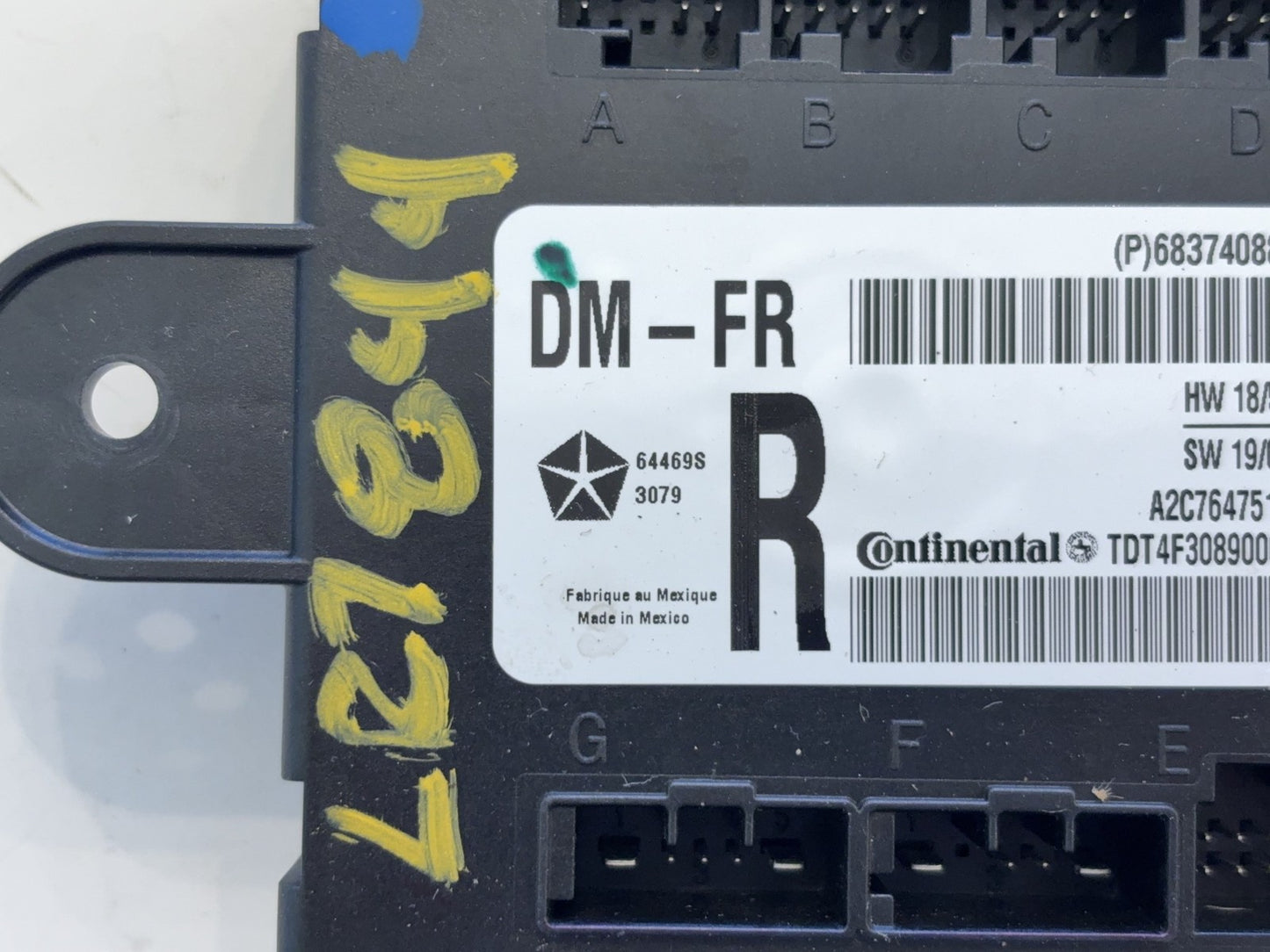 Right Passenger Door Module, 2019-2020 Ram 2500 3500 68374088AF Manual Fold