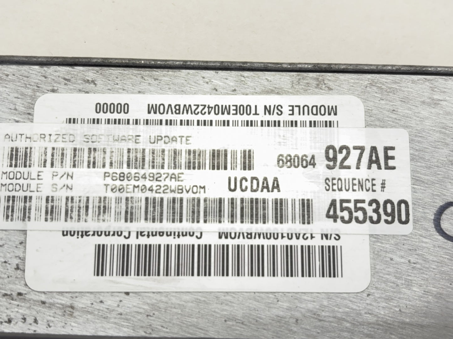 2012 Ram 1500 Engine Computer ECM 5.7 Hemi 68064927 590-8045 Reprogram Required