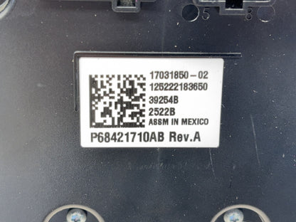 Single Zone Climate Control and 8.4" Screen 22 Ram 2500 3500 68526783AB 68421710