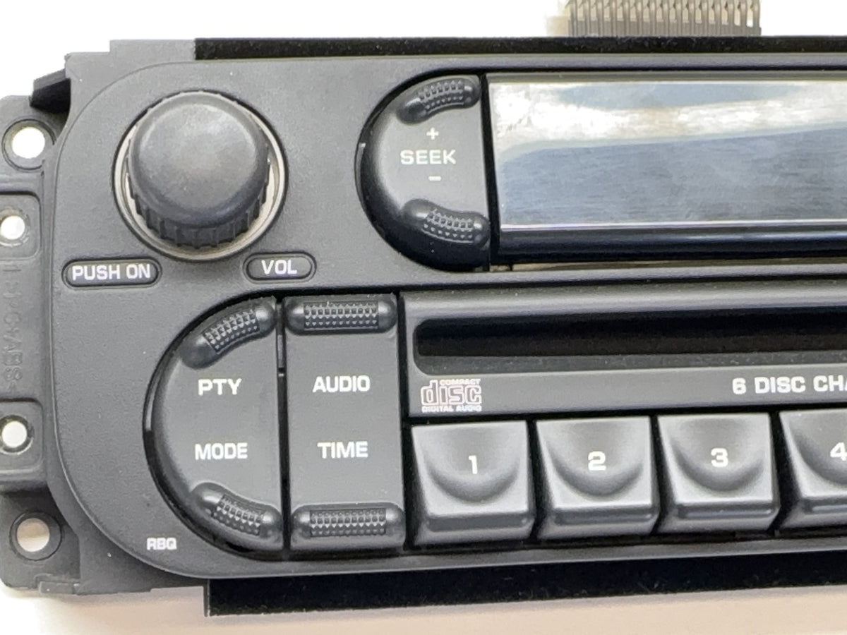 Radio FACEPLATE RBQ AM/FM/CD CHANGER 2002-2005 Ram 1500, 2003-2005 Ram 2500 3500