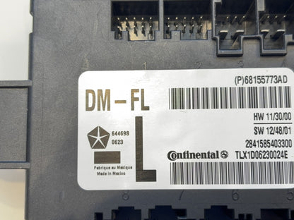 LH Left Door Module, 2013-2018 Ram 1500 2500 3500, Driver Power Fold 68155773AD
