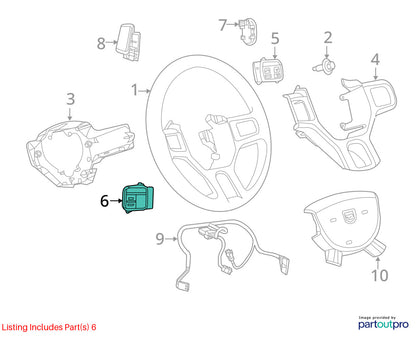 Driver Left Side Steering Wheel EVIC UConnect Switch 13-18 Ram Truck 56054449AA