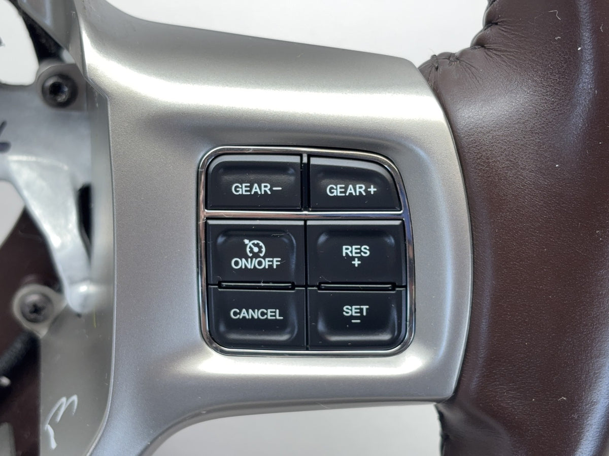Heated Leather Steering Wheel 2013-2018 Ram 1500 2500 3500 Brown U1 *Light Wear*
