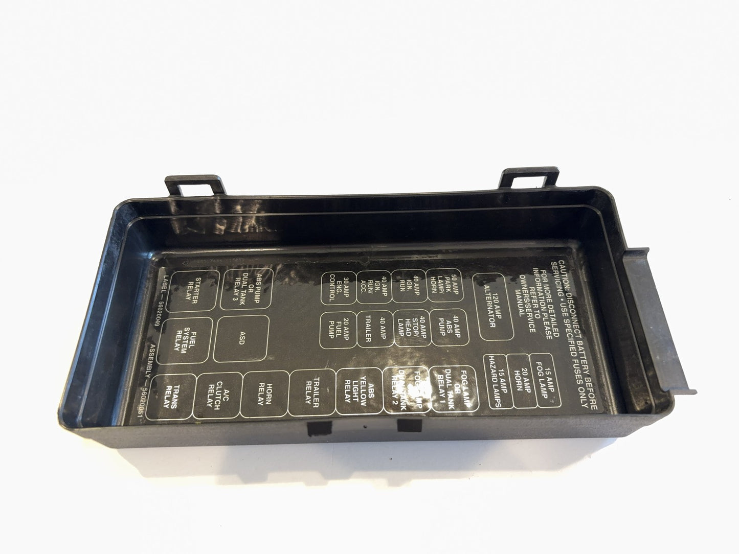 Fusebox Lid, Engine Fuse Cover, 1994-1996 Ram 1500 2500 3500 56020049 56020051