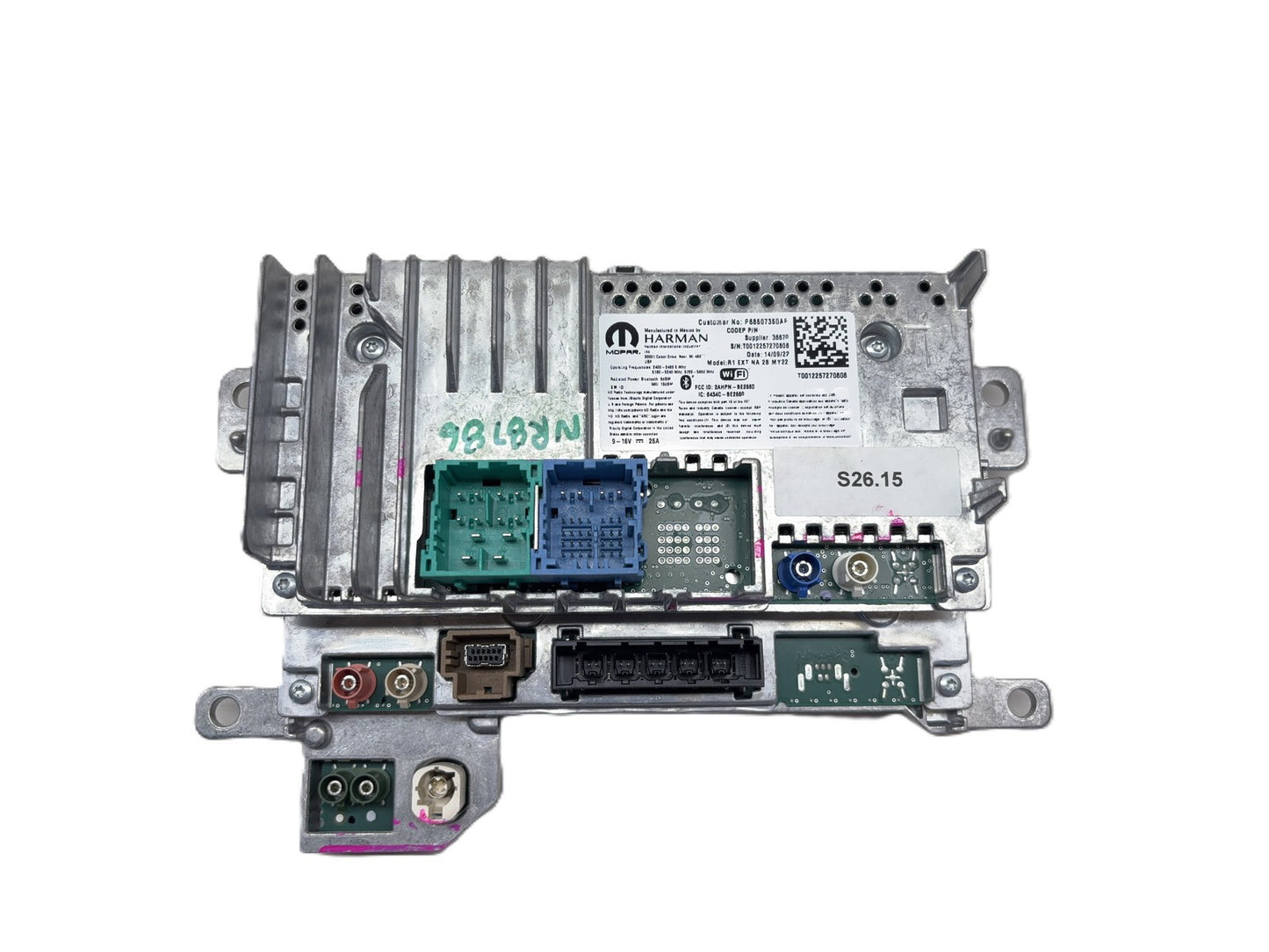 UConnect Radio Receiver 2022 Ram 3500 68507350AF CarPlay AA XM WIFI Used OEM