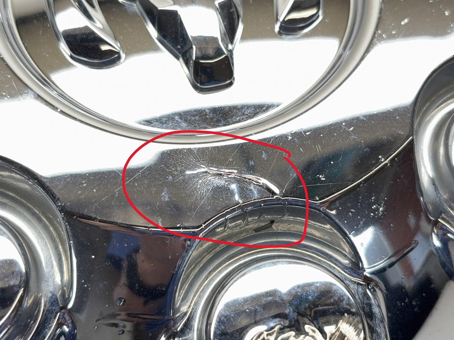 CHROME Hubcap Center Cap 2003-2011 Dodge Ram 2500 52121450AB *Damaged*