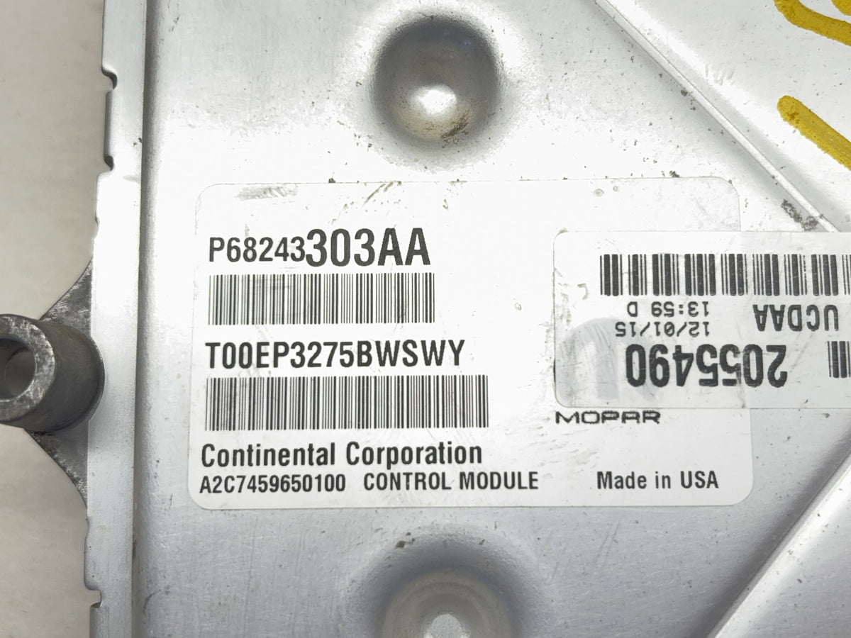 Engine Computer, ECU PCM ECM 2016-18 Ram 1500 5.7 8-SPD 68243303AA 68265839AC
