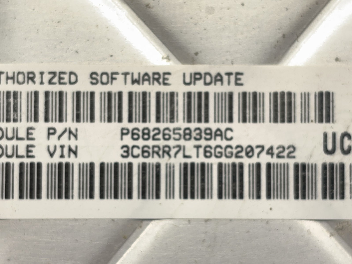 Engine Computer, ECU PCM ECM 2016-18 Ram 1500 5.7 8-SPD 68243303AA 68265839AC